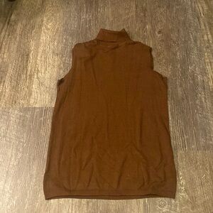 Brown tank top turtleneck